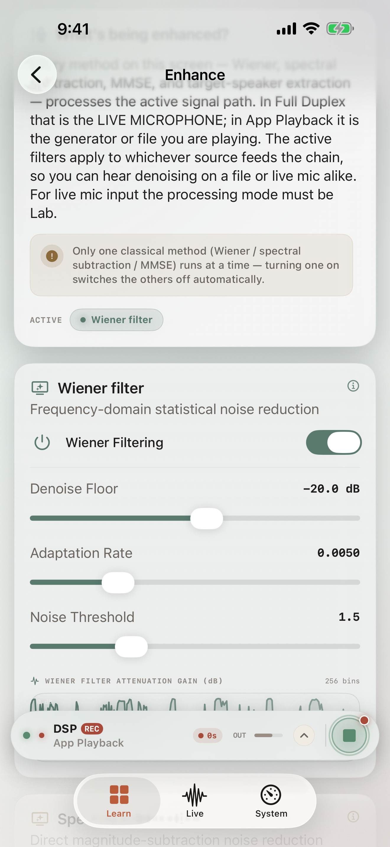 Enhance Lab — Neural voice isolation with Ephraim-Malah MMSE and target-speaker extraction