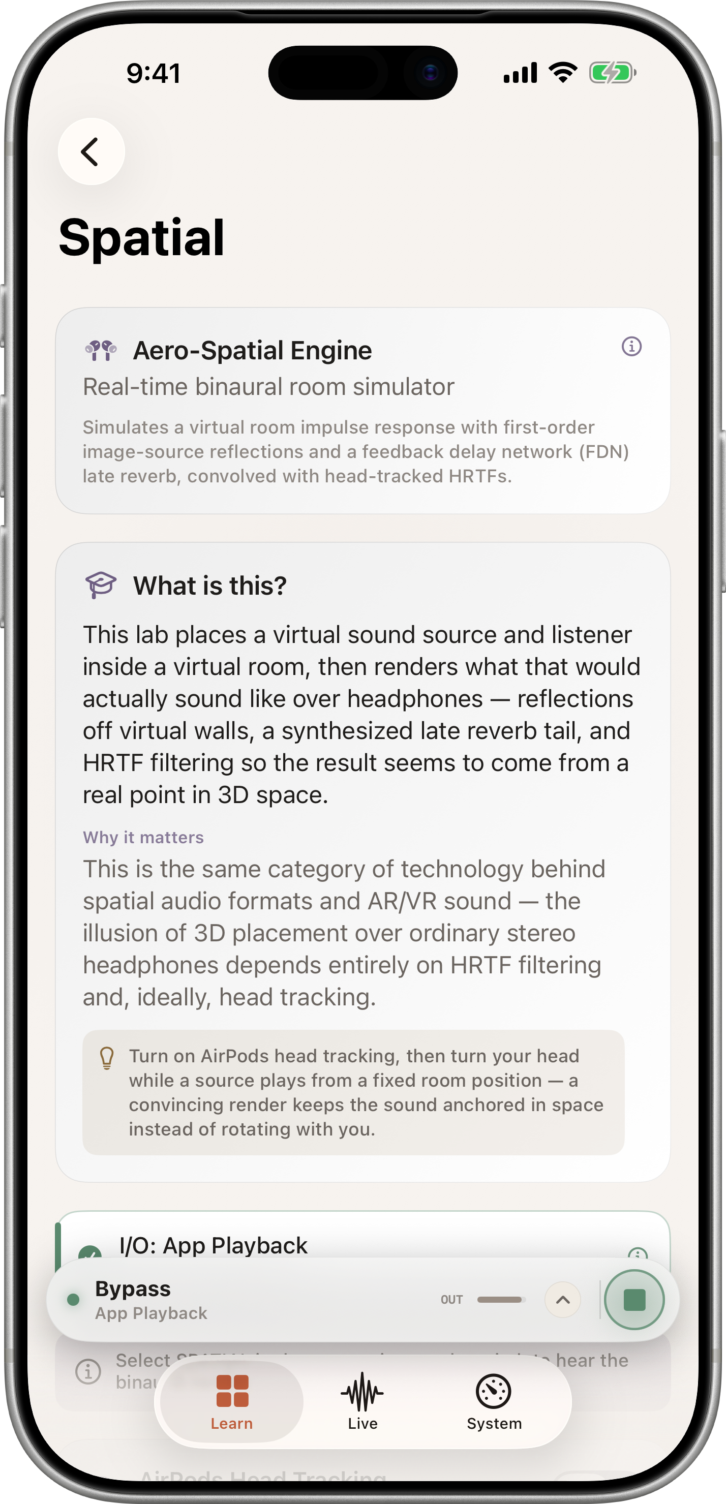 Spatial Lab — Binaural Room